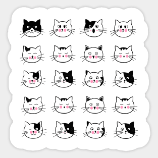 Emotional Cat Face Sticker